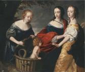 HOLLANDINE Luise, Princess,Allegorical portrait of three ladies and a child a,Christie's 2004-04-21