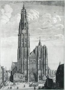 Hollar Wenceslaus 1607-1677,Antwerp Cathedral,1649,Cheffins GB 2015-11-25