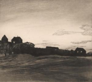 HOLLENBERG Felix 1868-1945,Vor der Stadt. Motiv aus Stuttgart,Winterberg Arno DE 2025-04-12
