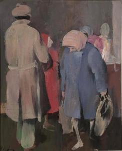 HOLLERBACH Serge 1923-2021,Figures on the Street,William Doyle US 2019-06-26
