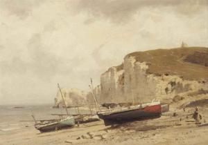 HOLLESTELLE Jacob Huybrecht 1858-1920,Fishing boats on the beach,1894,Christie's GB 2014-05-13