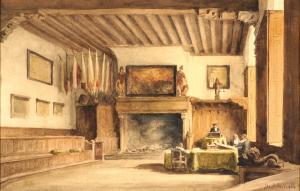 HOLLESTELLE Jacob Huybrecht 1858-1920,Interior of the city hall in Middelburg,Glerum NL 2007-10-15