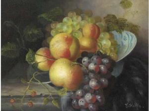 HOLLIS E 1900-1900,Peaches, white and black grapes and raspberries in,Christie's GB 2003-06-05