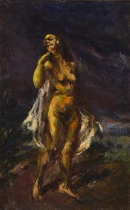 HOLLO Laszlo 1887-1976,Nude With Shroud,1928,Pinter HU 2023-12-18