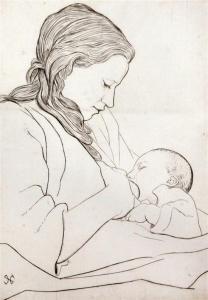 HOLLOWAY Edgar,Mother and child (the artist''s wife and daughter),1977,Gorringes 2017-11-28