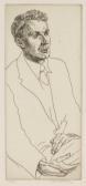 HOLLOWAY Edgar,portrait of poet Sir Stephen Harold Spender CBE (1,1969,Rogers Jones & Co 2023-11-18