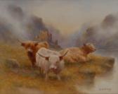 HOLLOWAY Milwyn,Highland cattle in a glen,Bamfords Auctioneers and Valuers GB 2016-04-13