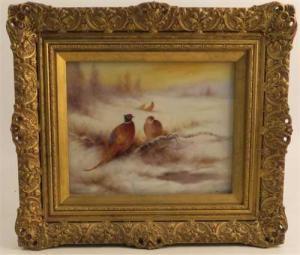 HOLLOWAY Milwyn,pheasants in a snowy landscape,Serrell Philip GB 2022-01-27