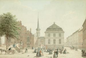 HOLM Adolf 1858,View of The Exchange and the old National Bank of ,Bruun Rasmussen DK 2007-09-06
