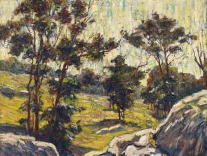 HOLM Carl 1900-1900,Summer Landscape,1917,Swann Galleries US 2011-11-17