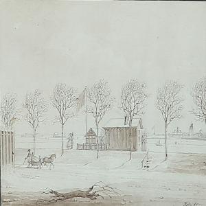 HOLM H.G.F 1803-1861,View of Langelinie at the quarantine house, Copenh,Bruun Rasmussen 2013-02-26