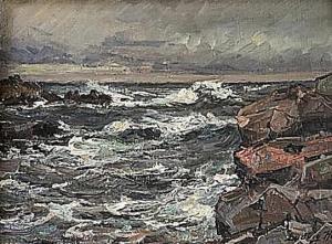 HOLM Ludvig 1884-1954,Coast scenery,Bruun Rasmussen DK 2022-02-17