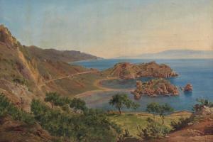 HOLM Niels Emil 1823-1863,The coast at Isola Bella near Taormina,1863,Bruun Rasmussen DK 2022-06-08