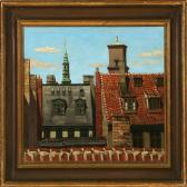 HOLM Sand 1893-1976,View of the roofs in Copenhagen,1928,Bruun Rasmussen DK 2009-09-07