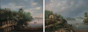 HOLM Wilhelm Lorens 1810-1877,Landskapsmålningar, ett par,Uppsala Auction SE 2011-03-14
