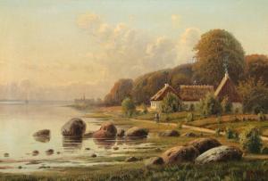 HOLMBOE Gustav 1859-1946,Cottages north of Kronborg Castle,1891,Bruun Rasmussen DK 2020-05-11