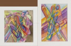 HOLMENS Gérard 1934-1995,compositions cubistes,Campo & Campo BE 2023-04-18