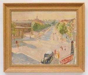 HOLMER Fritz 1906-1967,Street Scene in Paris,Rachel Davis US 2021-05-08