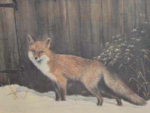 HOLMES Charles John 1868-1936,Fox in Snow,1900,Shapes Auctioneers & Valuers GB 2016-11-05