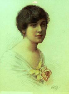 HOLMES Clifford 1876-1963,Bust portrait of a maiden,Lacy Scott & Knight GB 2013-03-16