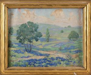 HOLMES Dwight Clay 1900-1986,Hilly landscape featuring bluebonnets,Eldred's US 2022-05-26