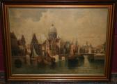 HOLMES G 1900-1900,Dutch harbour view with fishing boats,Reeman Dansie GB 2012-02-14