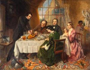 HOLMES James 1777-1860,Unskilful Carver (A Family Conversation Piece),Shapiro Auctions US 2020-11-07