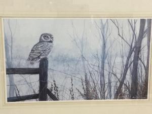 HOLMES John 1900-1900,owl on a fence,Jim Railton GB 2021-09-11