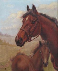 HOLMES PEGLER Mabell,Study of a mare and foal,20th Century,Woolley & Wallis GB 2007-07-16