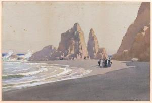 HOLMES William Henry 1846-1933,figures on a beach,Butterscotch Auction Gallery US 2020-11-22