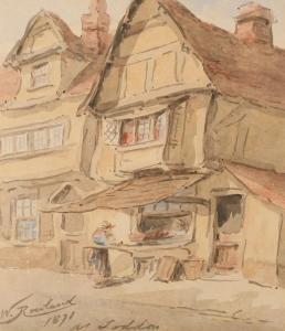HOLMES WINTER Cornelius 1851-1935,Old Shop at Loddon, Norfolk,1871,Woolley & Wallis GB 2023-03-08