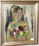 HOLMSTROM Tora Vega 1880-1967,Pojke med blomsterbukett,Crafoord SE 2016-06-18