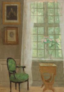 HOLSOE Niels 1865-1928,Interior with sunlight through the window,Bruun Rasmussen DK 2024-01-15