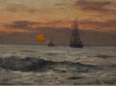 HOLST Laurits Bernhard 1848-1934,Masted ships at sea,Golding Young & Mawer GB 2016-11-23