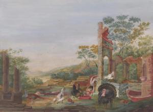 HOLSTEIN 1800-1900,Domestic fowl among ruins,1827,Woolley & Wallis GB 2015-12-10