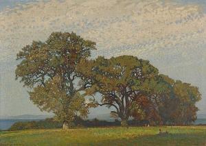 HOLSTEIN Gustav 1876-1955,Sonniger Herbstmorgen - Insel Vilm,Galerie Bassenge DE 2016-05-28