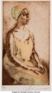 HOLSTON joseph 1944,Seated Woman Wearing a Head Scarf,1989,Heritage US 2022-05-12