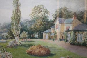 HOLTE Arthur Brandish 1872-1894,View of a country house and garden,Mallams GB 2014-08-14