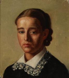 HOLTEN Sofie 1858-1930,Portrait of a young woman,Bruun Rasmussen DK 2020-11-09