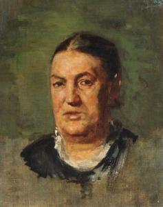 HOLTEN Sofie 1858-1930,Portrait of Madam Ullebølle,Bruun Rasmussen DK 2020-03-23