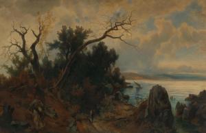 HOLUB Georg 1861-1919,A Southern Lake Landscape,Palais Dorotheum AT 2022-12-12