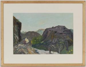 HOLY Adrien 1898-1979,Paysage de montagne animé,Piguet CH 2013-09-30
