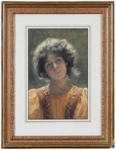 HOLYOAKE Rowland 1880-1907,Portrait of a Woman with Sunlit Hair,Brunk Auctions US 2022-09-30