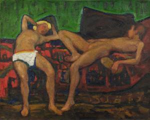 HOLZEL Adolf Richard 1853-1934,Zwei ruhende Akte (Two dormant nudes),1908,Sotheby's GB 2024-03-20