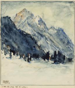 HOLZER Adalbert 1881-1966,Mountainside,1932,Pinter HU 2023-12-03