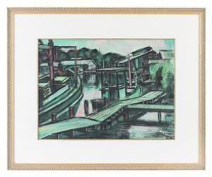 HOLZHAUER Emil Eugen 1887-1986,The Pier, Florida,1961,New Orleans Auction US 2022-06-17