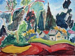 HOLZMAN Shimshon 1907-1986,Landscape,Tiroche IL 2018-01-27