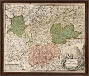 HOMANN Johan Baptist 1663-1724,Four Antique Maps,1734,Nye & Company US 2023-03-09