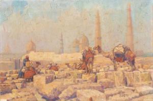 HOMBURG Dirk 1885-1952,Camels in Cairo,1939,Venduehuis NL 2018-11-21