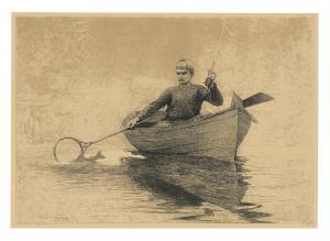 HOMER Winslow 1836-1910,Fly Fishing, Saranac Lake,1889,Christie's GB 2023-11-15